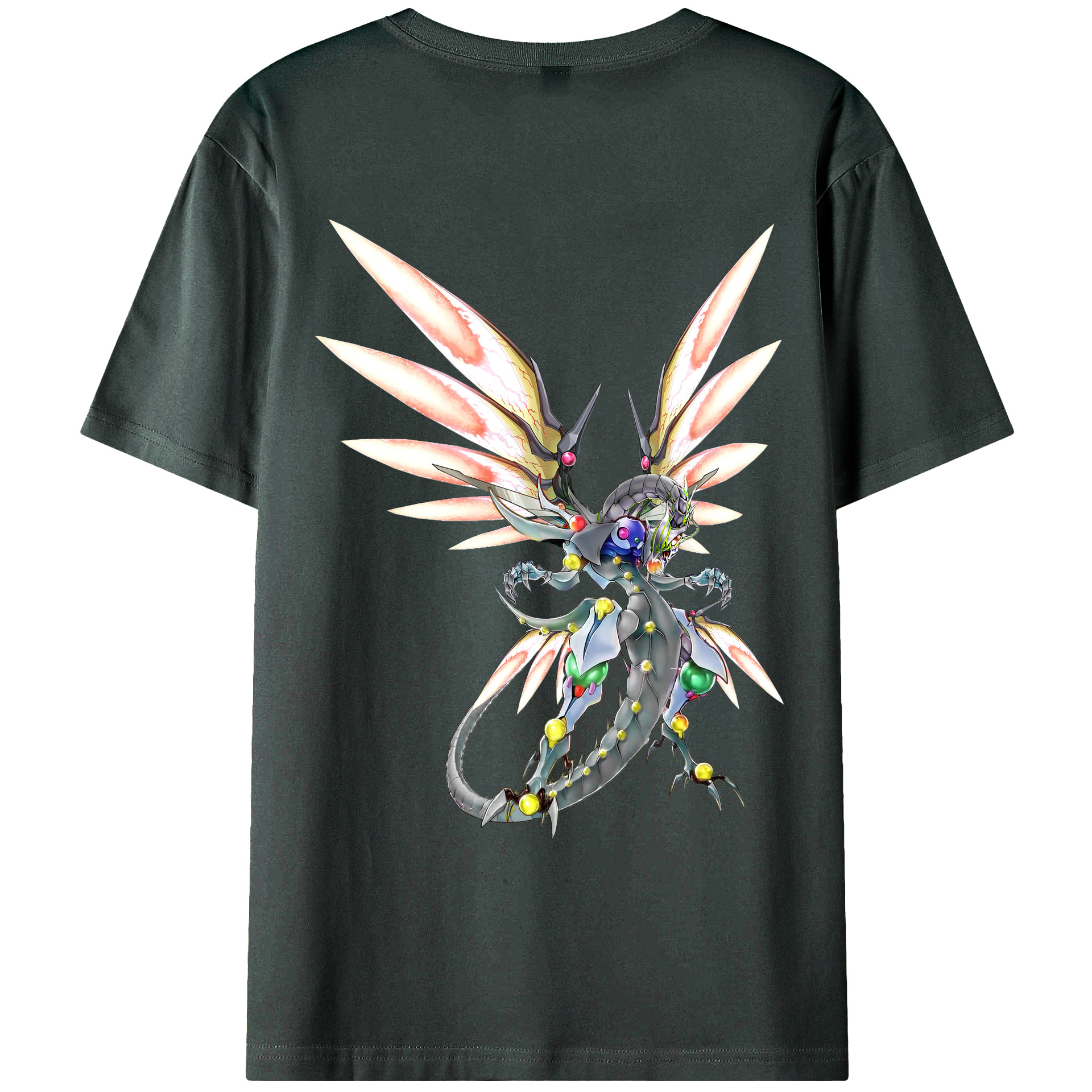 （画像用） 遊☆戯☆王 Yu-Gi-Oh! 綿100％ メンズ半袖Tシャツ（バックプリント） 通気性